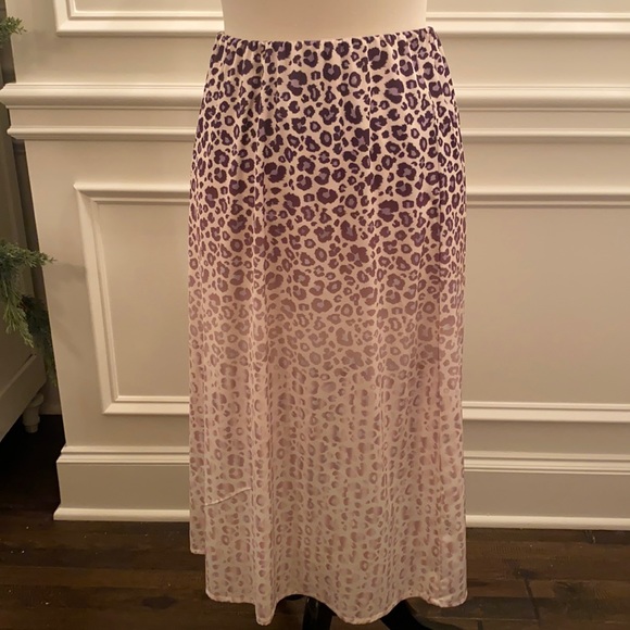 WD.NY Ombré Leopard MIDI Skirt - Picture 2 of 7